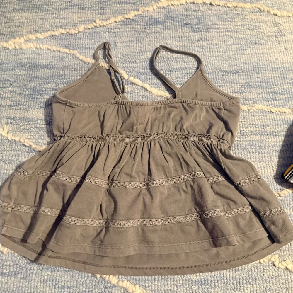 SO Charcoal Camisole with Lace Trim - Picture 2 of 3